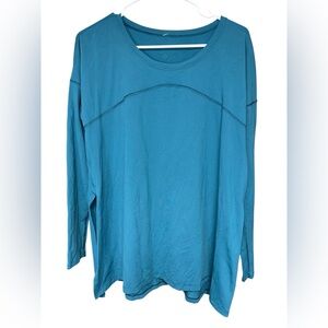 Lululemon Women's Hit Unwind Teal Long Sleeve Athletic Top size-see measurements